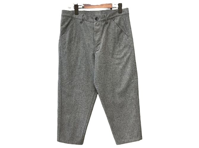 Comme Des Garcons Camicia e pantaloni di lana per ragazzo Grigio Marrone