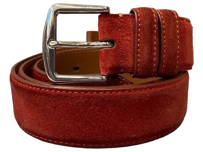 Loro Piana Wildledergürtel Rot