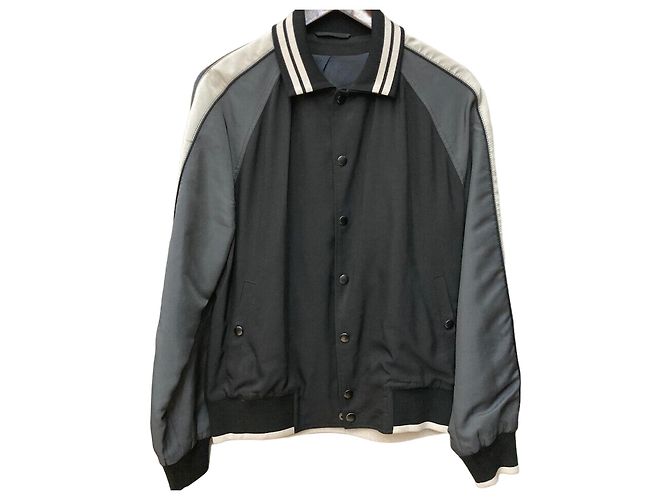 Lanvin Stadium-Jacke mit Nylonfutter Schwarz