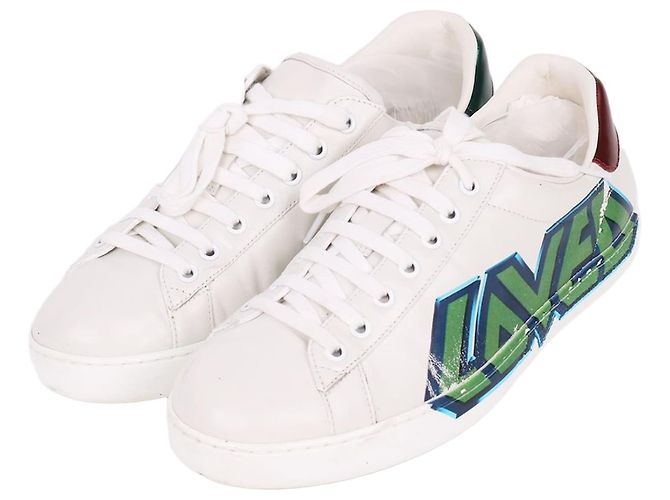 Gucci LOVED Logo Herren-Sneaker Weiß