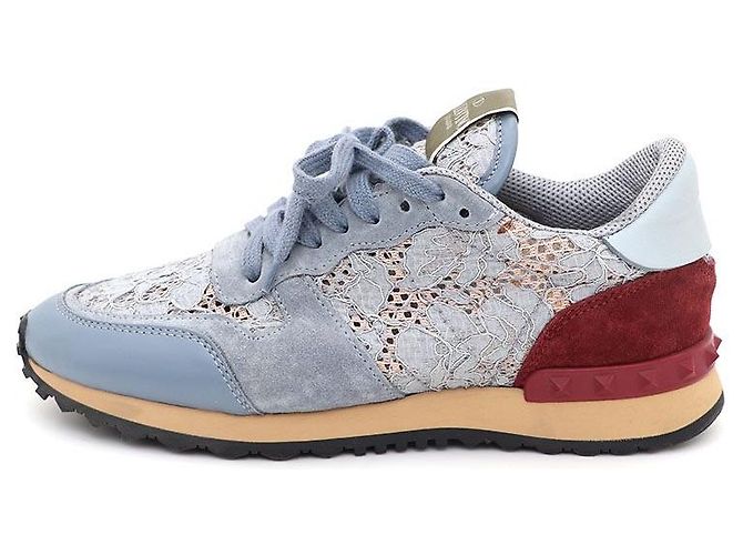 Valentino Baskets brodées Bleu