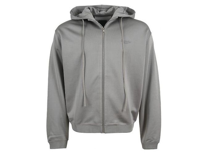 Givenchy Moletom com capuz e zíper em seda e fleece stamp: Marrom