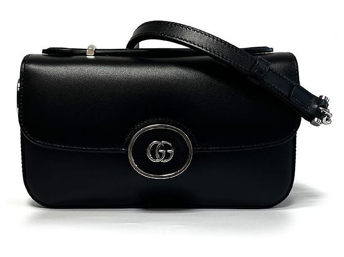 Gucci Mini Borsa a Spalla GG in Pelle Nera AABSG Multicolore