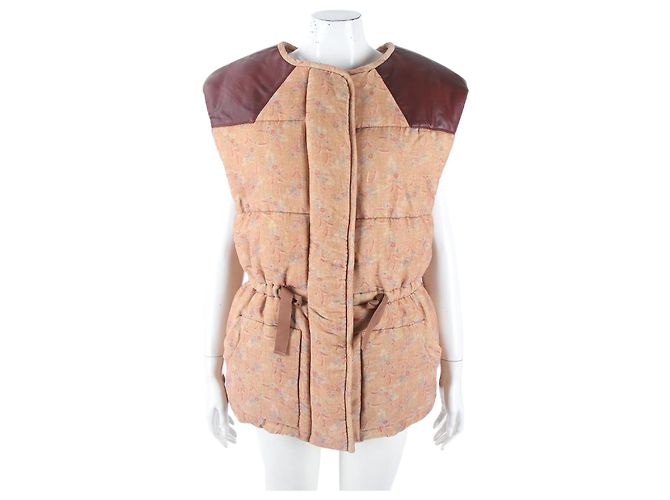 Isabel Marant Steppweste mit Lederbesatz