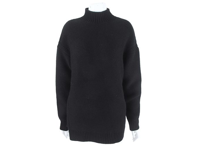 Hermès Cashmere-Strickoberteil Schwarz 