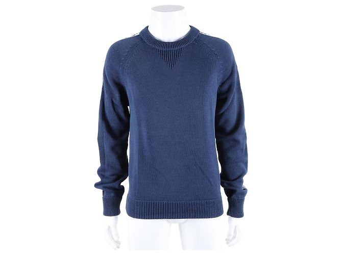 Dior Homme Langarm-Strickpullover Blau