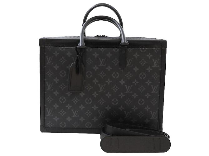 Louis Vuitton Soft Trunk Briefcase Monogram Eclipse Black