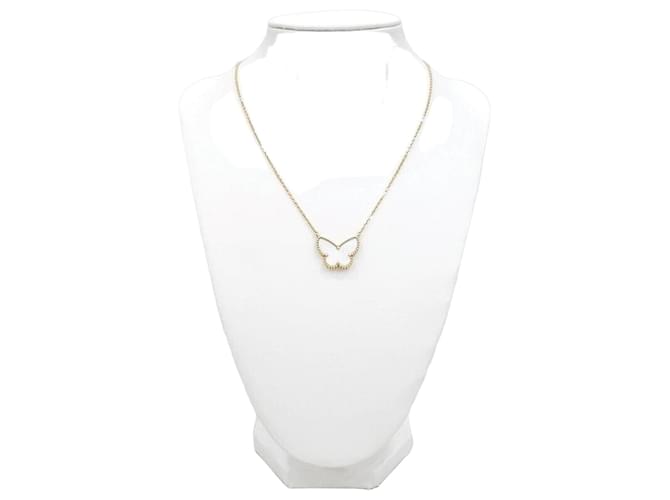 Van Cleef & Arpels Nuova Collana Lucky Alhambra Butterfly in Madreperla Argento 