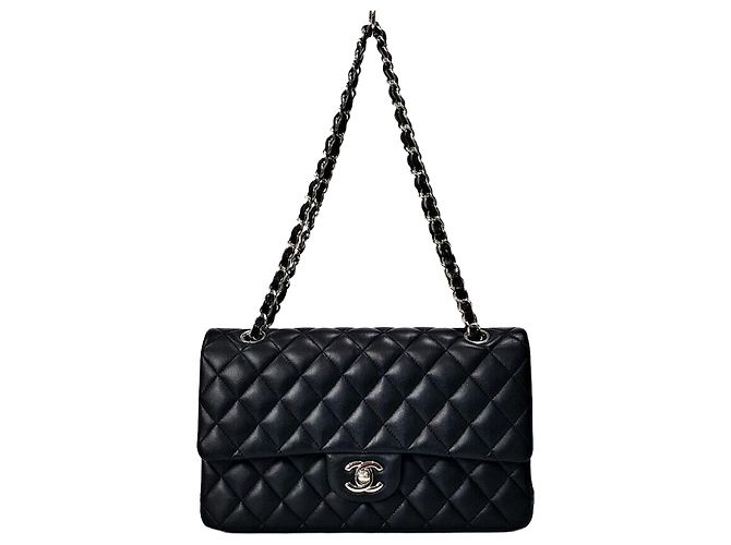 Chanel Classic Medium Lambskin Series Black