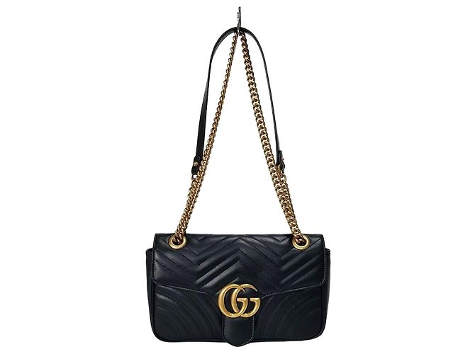 Gucci Borsa a Spalla Marmont Matelassé Medium Nero