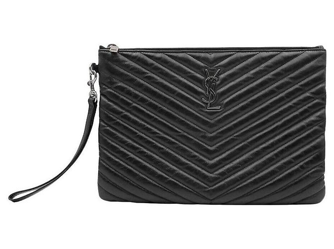 Saint Laurent Clutch Monogram New Medium Negro