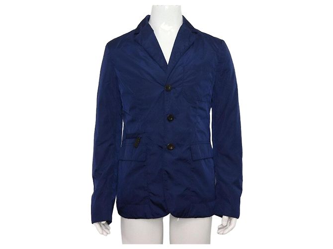 Gucci Blazer da uomo in nylon jacquard blu