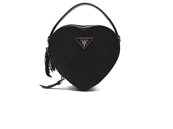 Prada Sac Odette Heart en Saffiano Noir