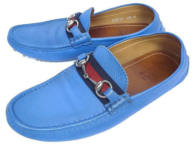 Gucci Mocassin de conduite avec mors Bleu