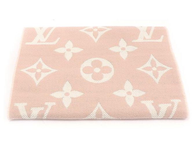 Louis Vuitton Sciarpa LV Essential in lana beige rosa