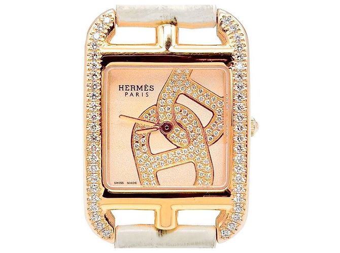 Hermès Orologio Cape Cod in oro e diamanti Rosa
