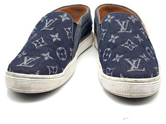 Louis Vuitton Baskets Tempo en denim monogrammé Multicolore