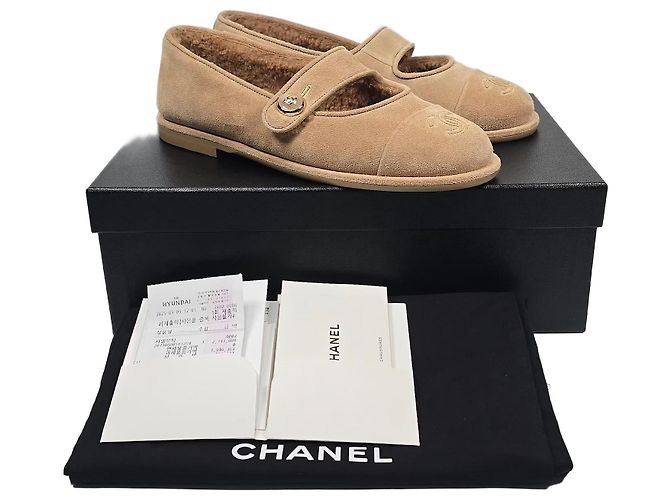 Chanel Scarpe basse Main Jelly in scamosciato e shearling Multicolore