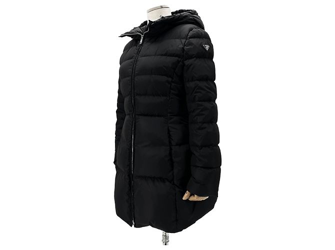 Prada Triangle Logo Re-Nylon Women's Long Padded Jacket Multiple colors