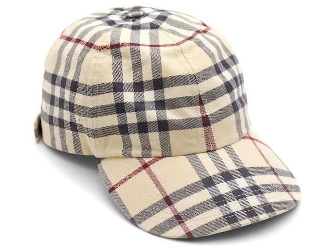 Burberry Casquette de baseball en coton à carreaux