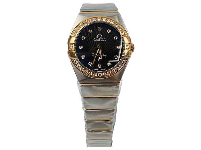 Omega Relógio feminino Constellation Combi Diamond Multicor
