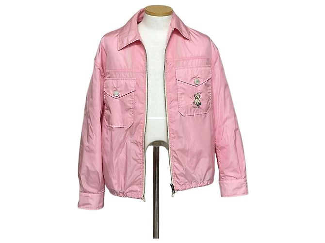 Gucci Pink Embroidered Kitten Jacket