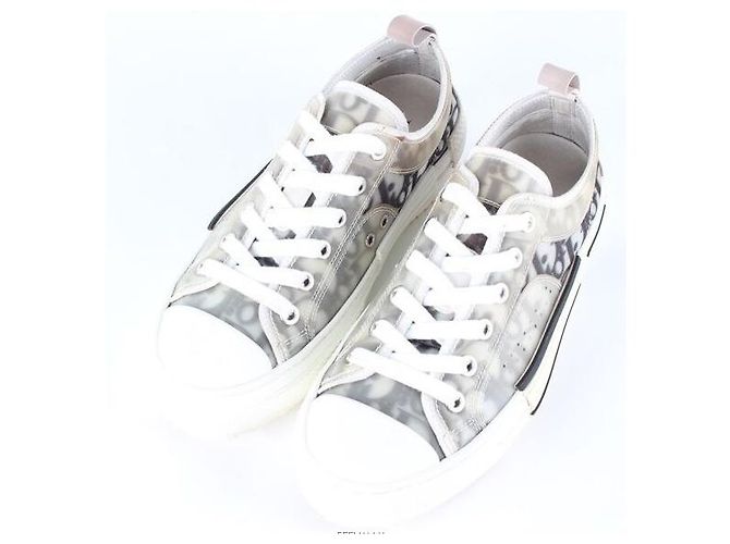 Dior Oblique Low-Top Sneakers Silvery