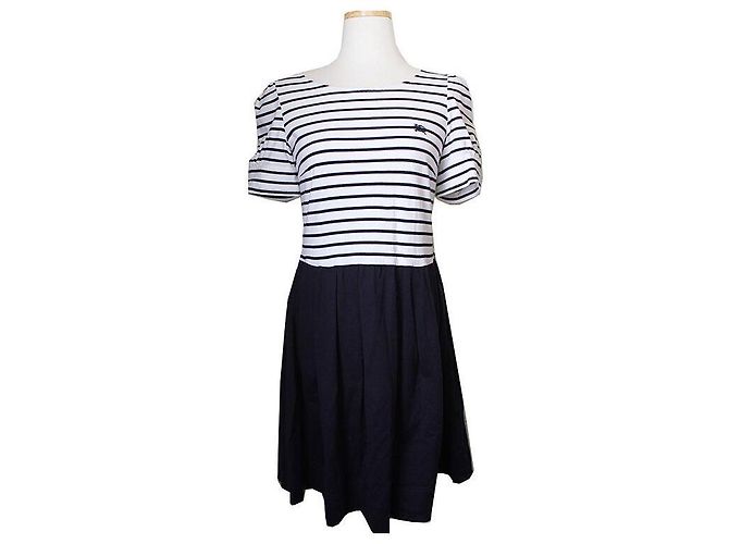 Burberry Blau gestreiftes Kleid Blue Label