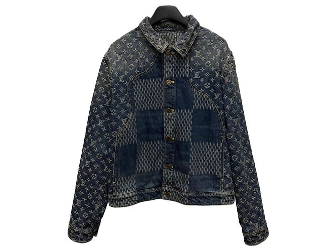 Louis Vuitton Monogram Denim Trucker Jacket Black