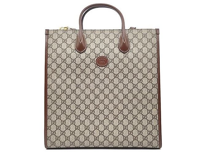 Gucci Tote e Borsa a Spalla Interlocking Medium Marrone