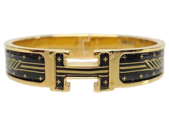 Hermès Bracciale Click Black Gold Graffiti Nero 