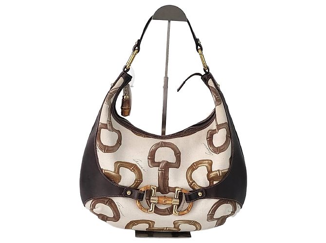 Bamboo Gucci Bolsa de ombro hobo de bambu Multicor