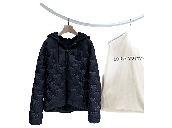 Louis Vuitton Blouson imbottito con cappuccio Nero