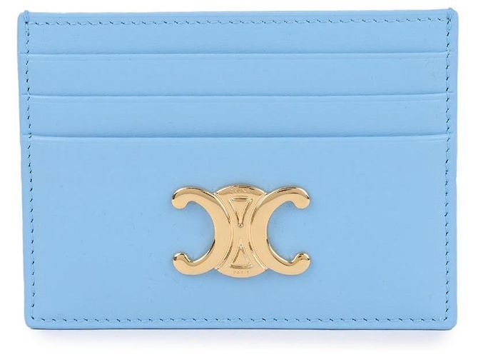 Céline Triomphe Card Wallet Blue 