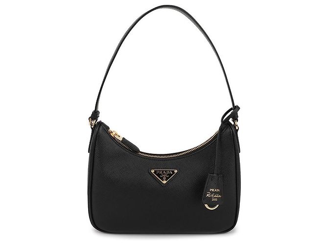 Prada Mini bolsa de couro Saffiano Re-Edition Preto