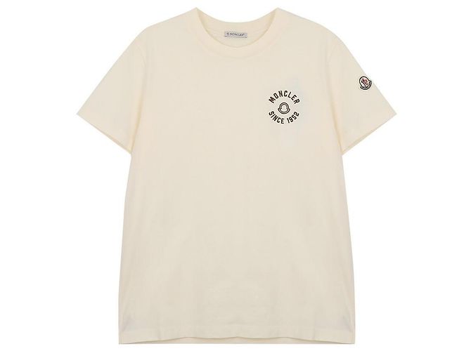 Moncler T-shirt en coton avec logo brodé