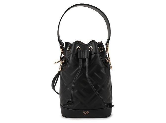Fendi Mini bolsa de couro Montrezzo Preto