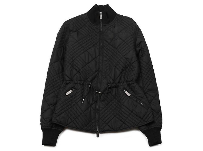 Burberry Wavy-Jacke aus Nylon mit Micro-Check Schwarz
