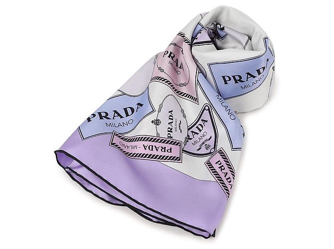 Prada Sciarpa in twill Heritage Porpora 