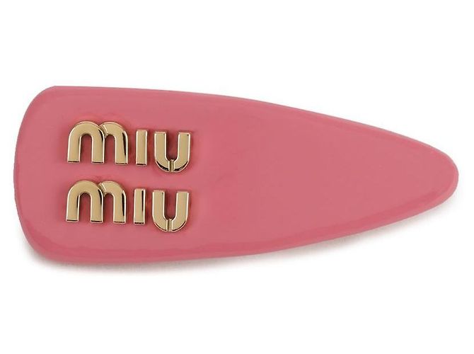 Miu Miu Clip per capelli in vernice Rosa