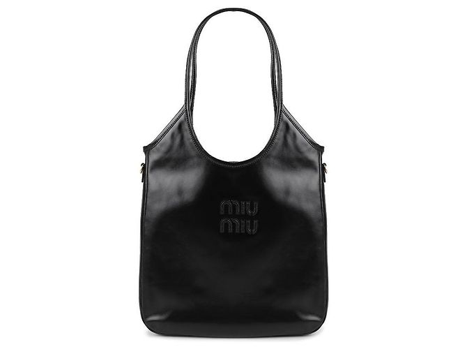 Miu Miu Leather Tote Bag Black