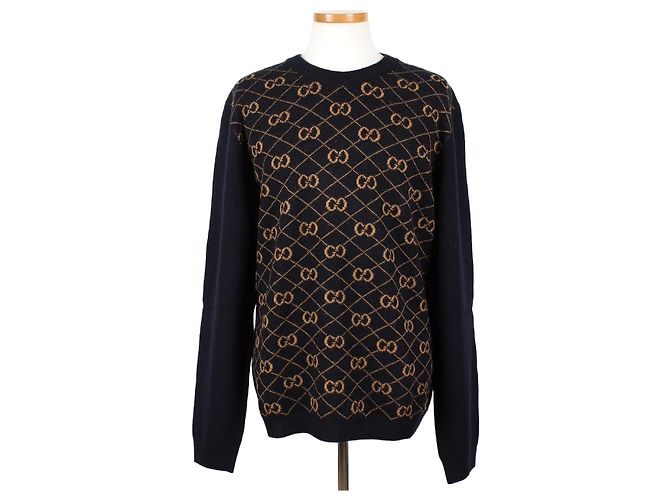 Gucci Wollstrickpullover XXL Schwarz 