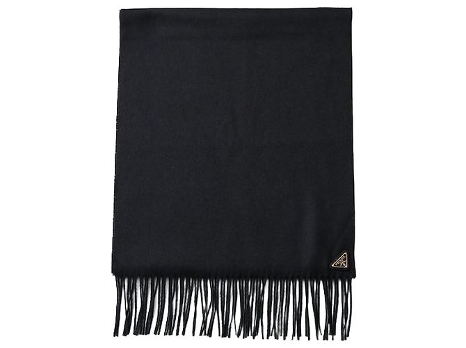 Prada Sciarpa in seta e cashmere Nero 