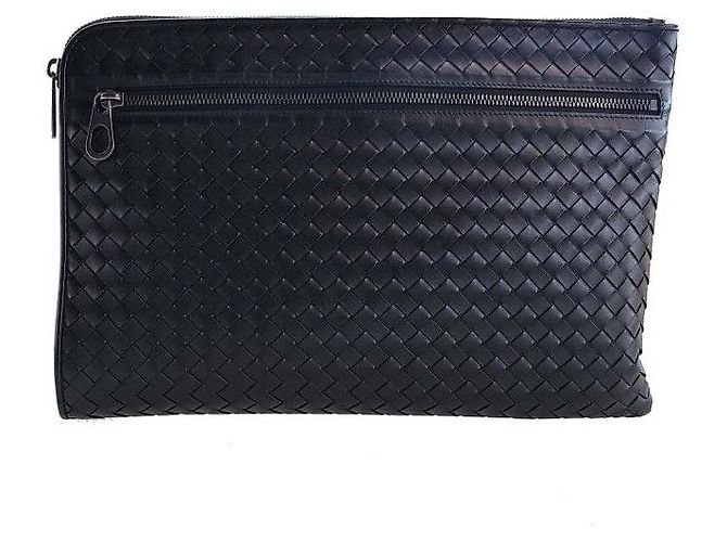 Bottega Veneta Mesh-Clutch Schwarz