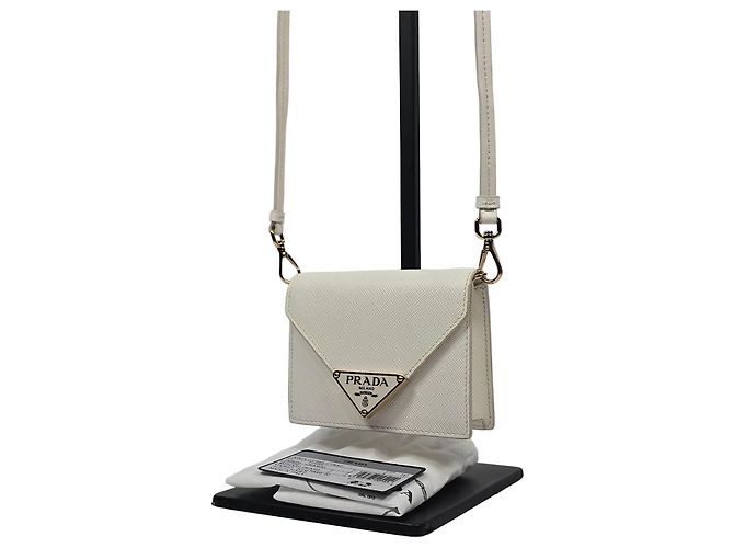 Prada Tarjetero con correa Saffiano Multicolor
