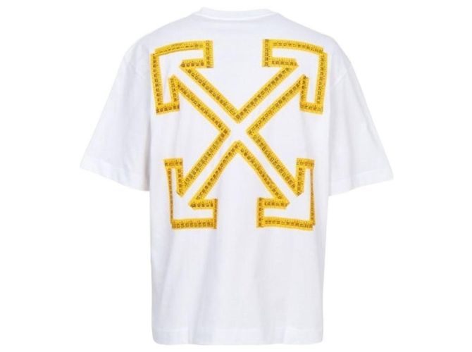 Off White Arrow Kurzarm-T-Shirt Weiß