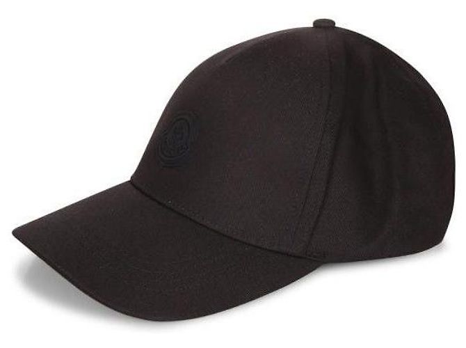 Moncler Boné de baseball em gabardine de algodão Preto