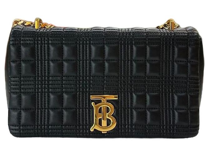 Burberry Black Quilted Leather Medium Chain Rolla Shoulder Bag