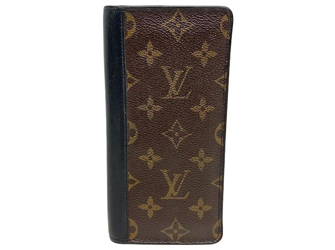 Louis Vuitton Cartera Larga Monogram Canvas Macassar Brazza Plata