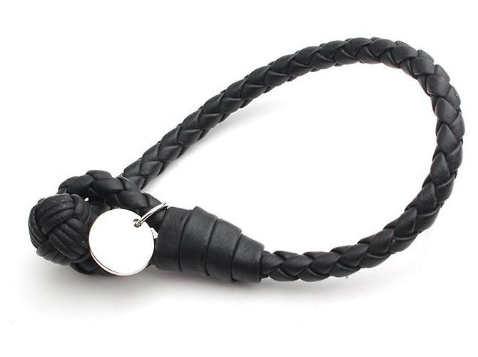Pulsera tejida negra Bottega Veneta